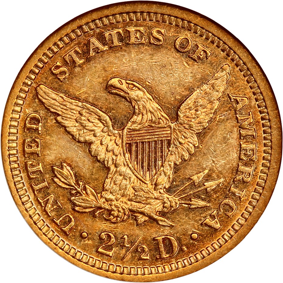 image for: 1874 $2.5 NGC AU58