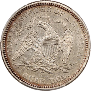 image for: 1870 25c PCGS XF45 ex: D.L. Hansen