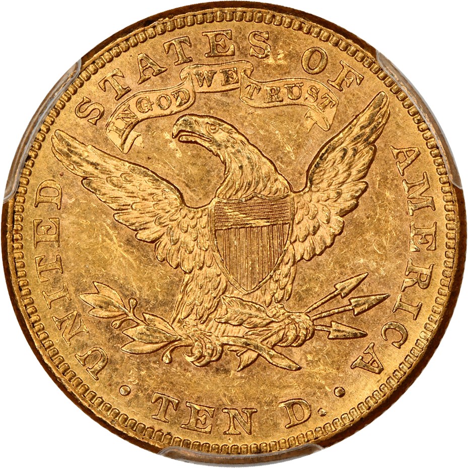 image for: 1884 $10 PCGS AU58