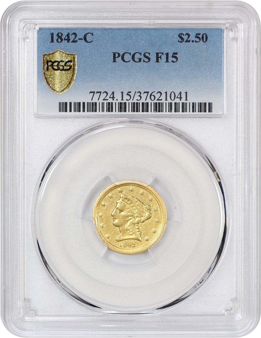 image for: 1842-C $2 1/2 PCGS F15