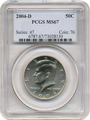 image for: 2004-D 50c PCGS MS67
