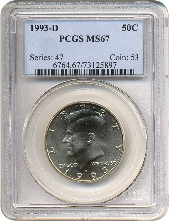 image for: 1993-D 50c  PCGS MS67 