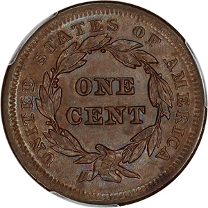 image for: 1842 1c PCGS/CAC MS65 BN (Small Date)