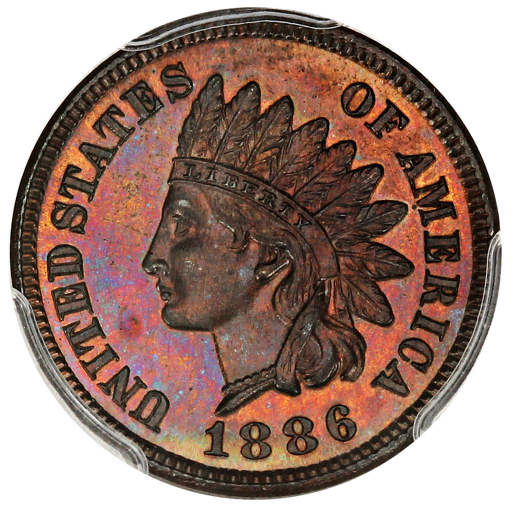 image for: 1886 1c PCGS/CAC Proof 64 BN (Type 1)