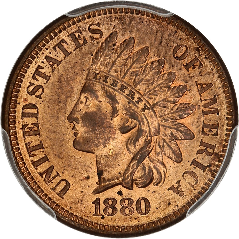 image for: 1880 1c PCGS MS64 RD