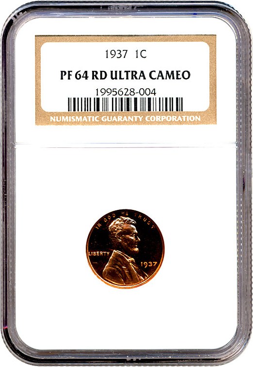 image for: 1937 1c  NGC Proof 64 RD Ultra Cameo