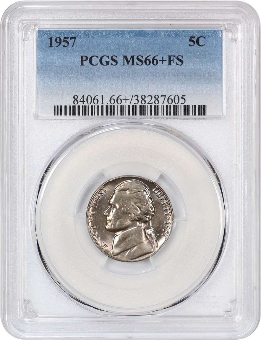 image for: 1957 5c PCGS MS66+ FS