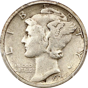 image for: 1925-D 10c PCGS VF30