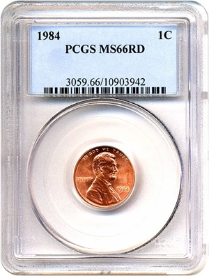 image for: 1984 1c PCGS MS66 RD