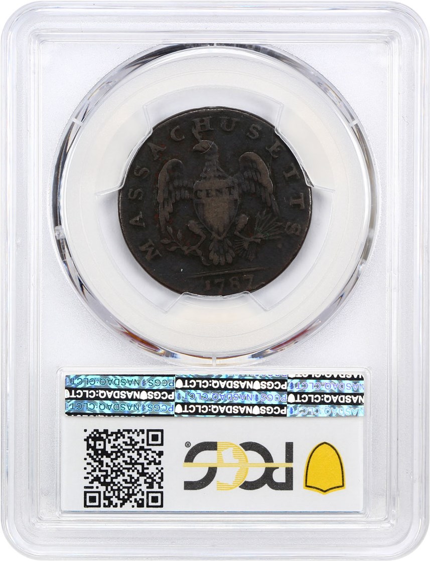 image for: 1787 Massachusetts Cent PCGS VF25 (Horn)