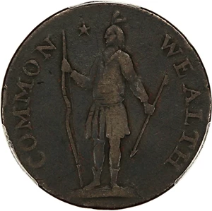 image for: 1787 Massachusetts Cent PCGS VF25 (Horn)