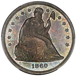 image for: 1860 $1 PCGS/CAC Proof 64 ex: D.L. Hansen