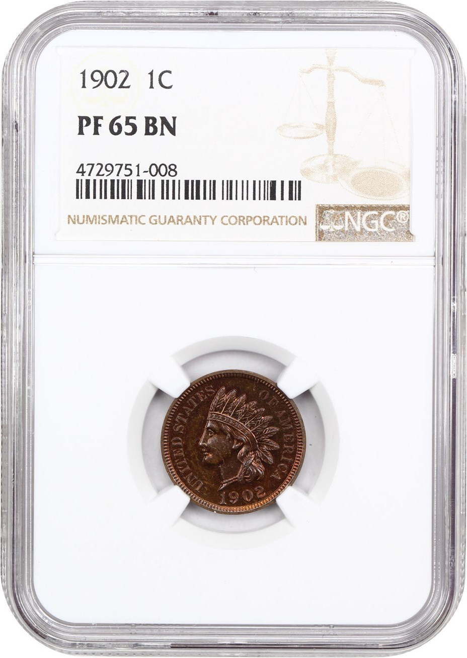 image for: 1902 1c NGC Proof 65 BN
