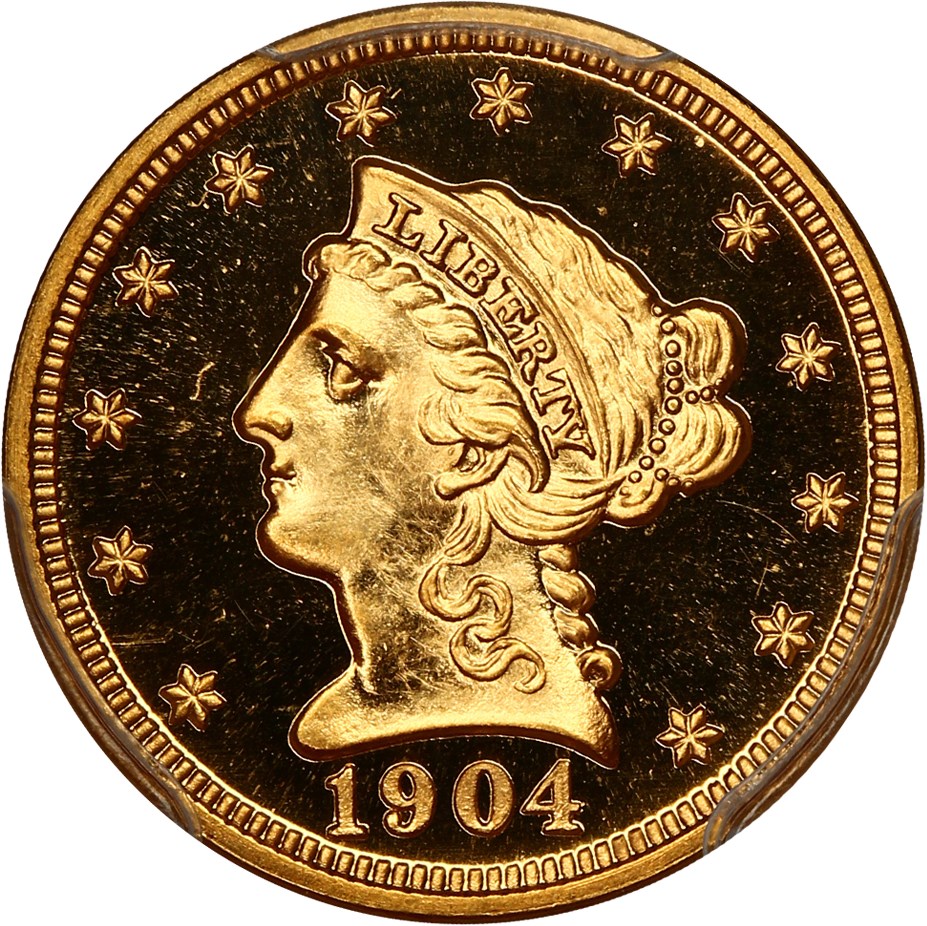 image for: 1904 2 1/2 PCGS Proof 66 CAM ex: D.L. Hansen