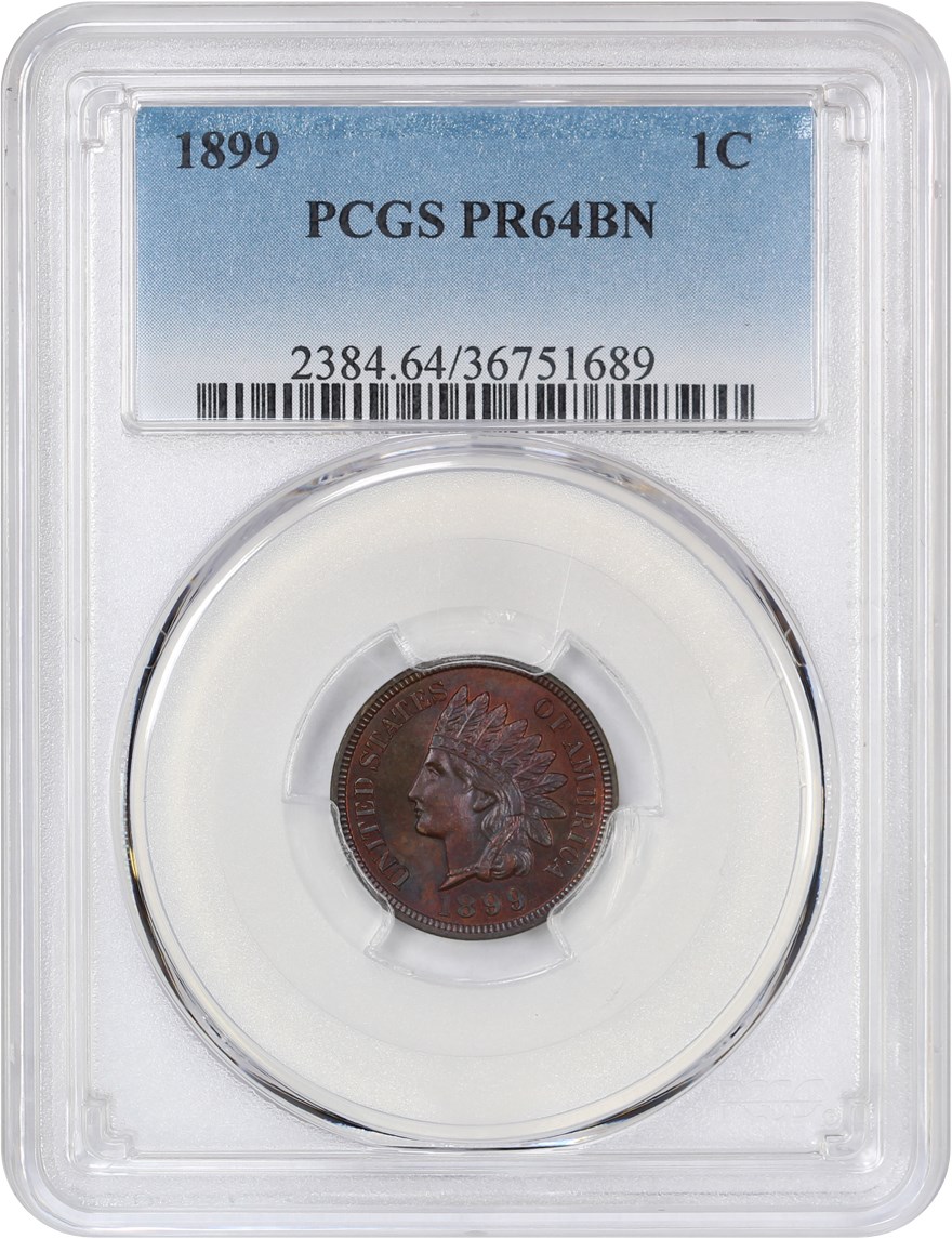 image for: 1899 1c PCGS Proof 64 BN