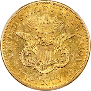 image for: 1853-O $20 PCGS AU53 ex: D.L. Hansen