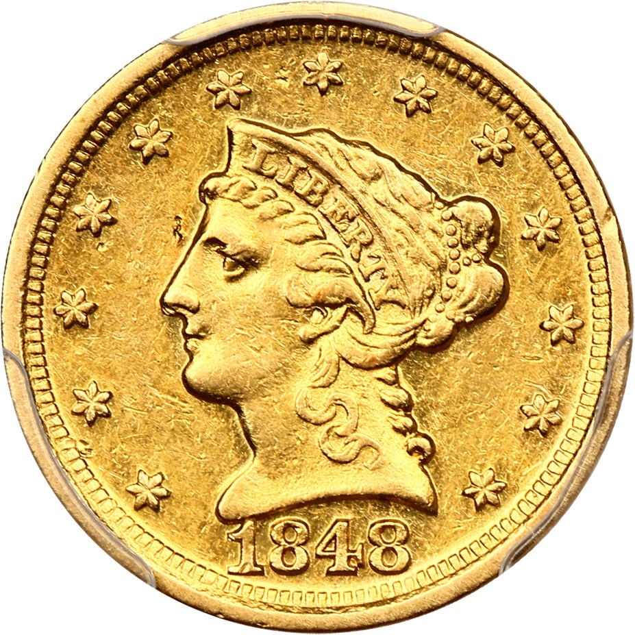 image for: 1848-D $2 1/2 PCGS AU55