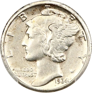 image for: 1934-D 10c PCGS AU55