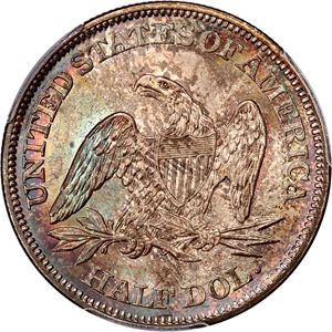 image for: 1861 50c PCGS/CAC MS66+ ex: D.L. Hansen Collection