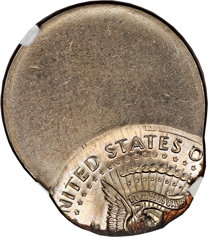 image for: Mint Error: 1973-D 50c NGC MS66 (Struck 65% Off Center)