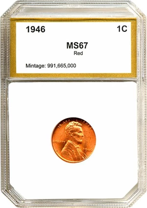 image for: 1946 1c PCI MS67 RD