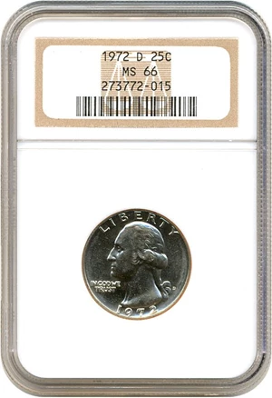 image for: 1972-D 25c NGC MS66