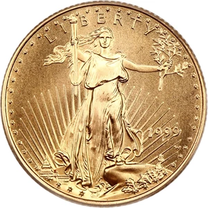 image for: 1999-W Gold Eagle $10 PCGS MS69 (Unfinished Proof Dies)