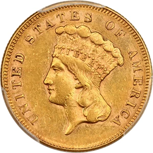 image for: 1864 $3 PCGS AU53