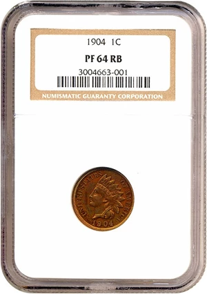 image for: 1904 1c NGC Proof 64 RB