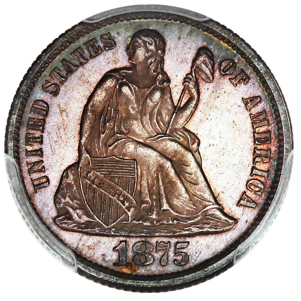 image for: 1875 10c PCGS Proof 63 CAM