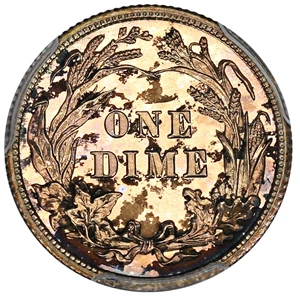 image for: 1904 10c PCGS Proof 65 CAM ex: D.L. Hansen
