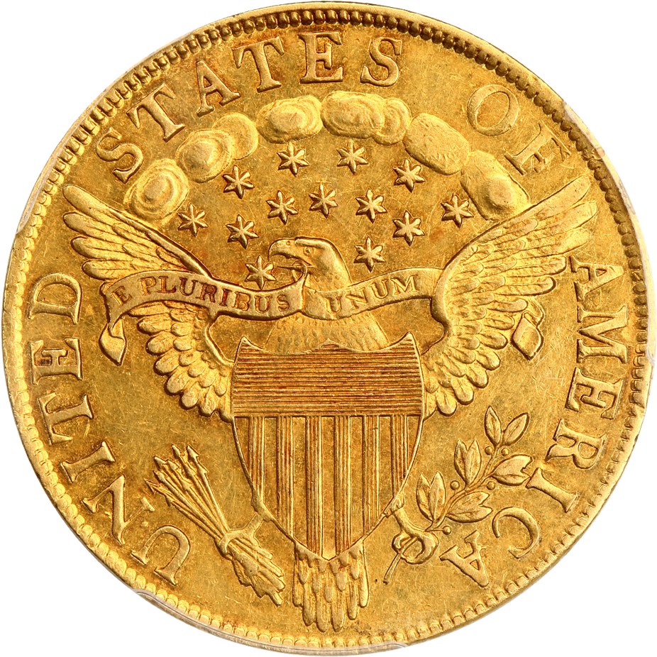 image for: 1799 $10 PCGS/CAC AU58 (Small Stars Obverse, BD-2) 