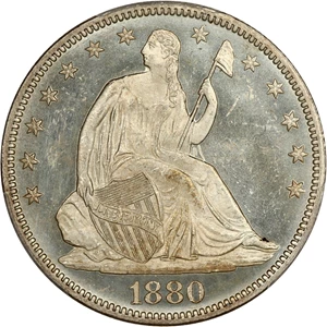 image for: 1880 50c PCGS MS64 ex: D.L. Hansen