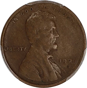 image for: 1909-S/Horiz S Lincoln 1c PCGS/CAC VF35