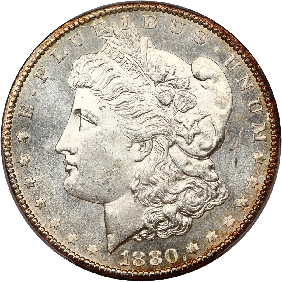 image for: Top 100 VAM: 1880-CC $1 PCGS/CAC MS63 (VAM-5, 8/High 7)