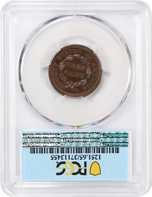image for: 1840 1/2c PCGS Proof 65 BN (Restrike) ex: D.L. Hansen