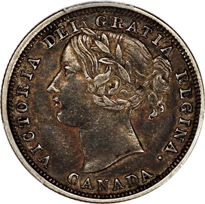 image for: Canda: 1858 20C PCGS XF Details (KM-4, Tooled)