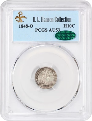image for: 1848-O H10c PCGS/CAC AU53 ex: D.L. Hansen