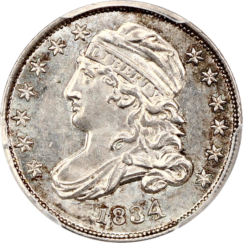 image for: 1834 10C PCGS MS64 (Large 4) ex: D.L. Hansen