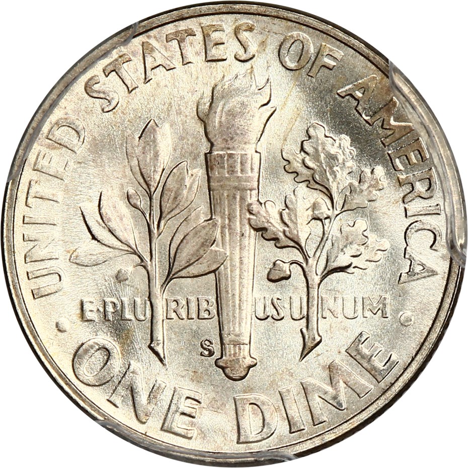 image for: 1947-S 10c PCGS MS66 FB