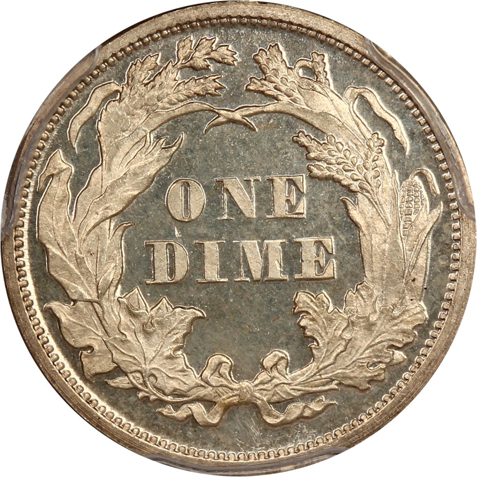 image for: 1869 10c PCGS Proof 64 CAM ex: D.L. Hansen