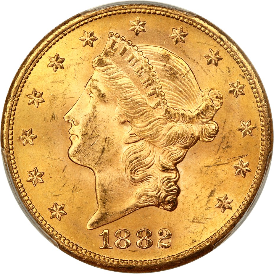 image for: 1882-S $20 PCGS/CAC MS63+ ex: The Fairmont Collection