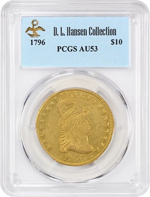 image for: 1796 $10 PCGS AU53 ex: D.L. Hansen