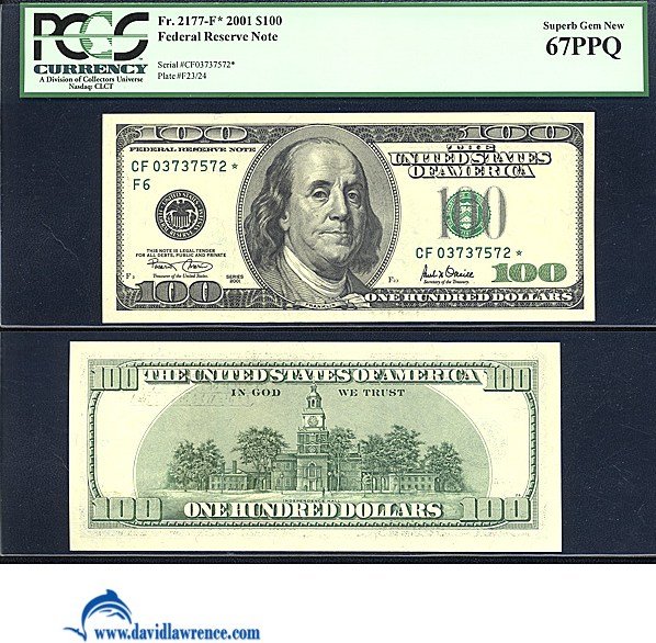 2001 $100 Atlanta (Fr. 2177F)