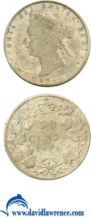 image for: Canada: 1870 50C LCW ICCS VG8