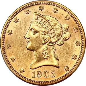 image for: 1905-S $10 PCGS MS62 ex: D.L. Hansen
