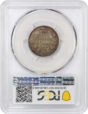 image for: Canda: 1858 20C PCGS XF Details (KM-4, Tooled)