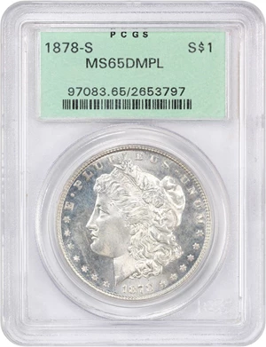 image for: 1878-S $1 PCGS MS65 DMPL (OGH)