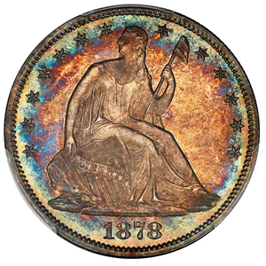 image for: 1878 50c PCGS Proof 65 ex: D.L. Hansen