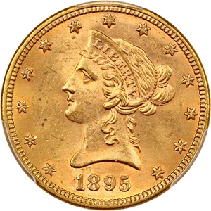 image for: 1895 $10 PCGS MS63 ex: D.L. Hansen